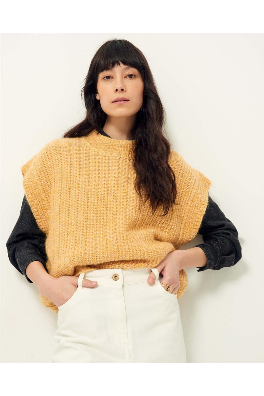 Chaleco de punto de mujer...