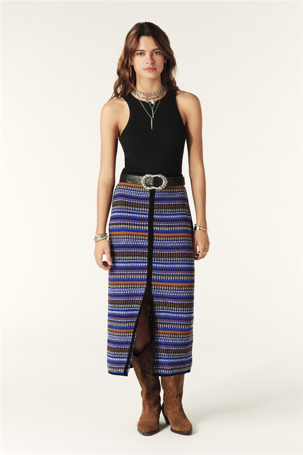 Falda larga de mujer flame...