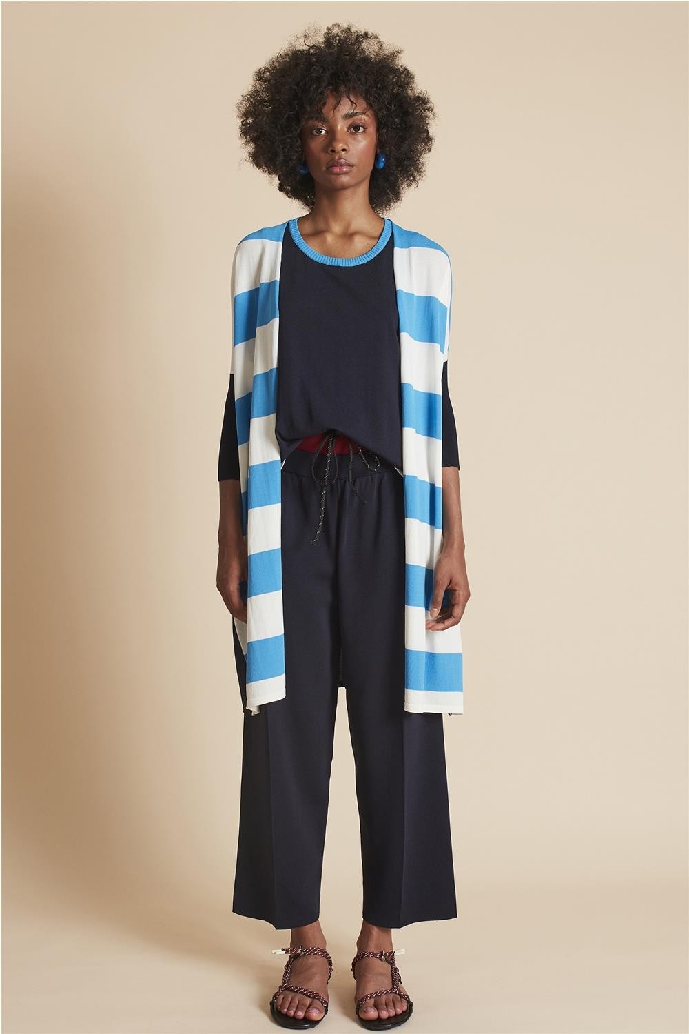 Chaqueta larga de punto de...