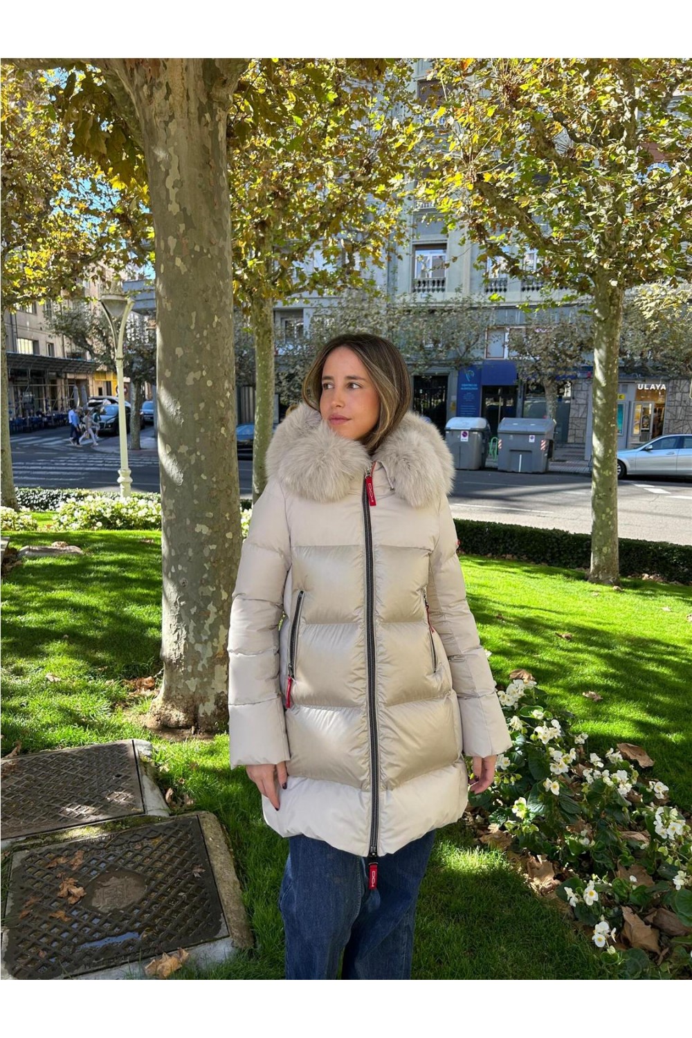 Plumas largo medio de mujer...