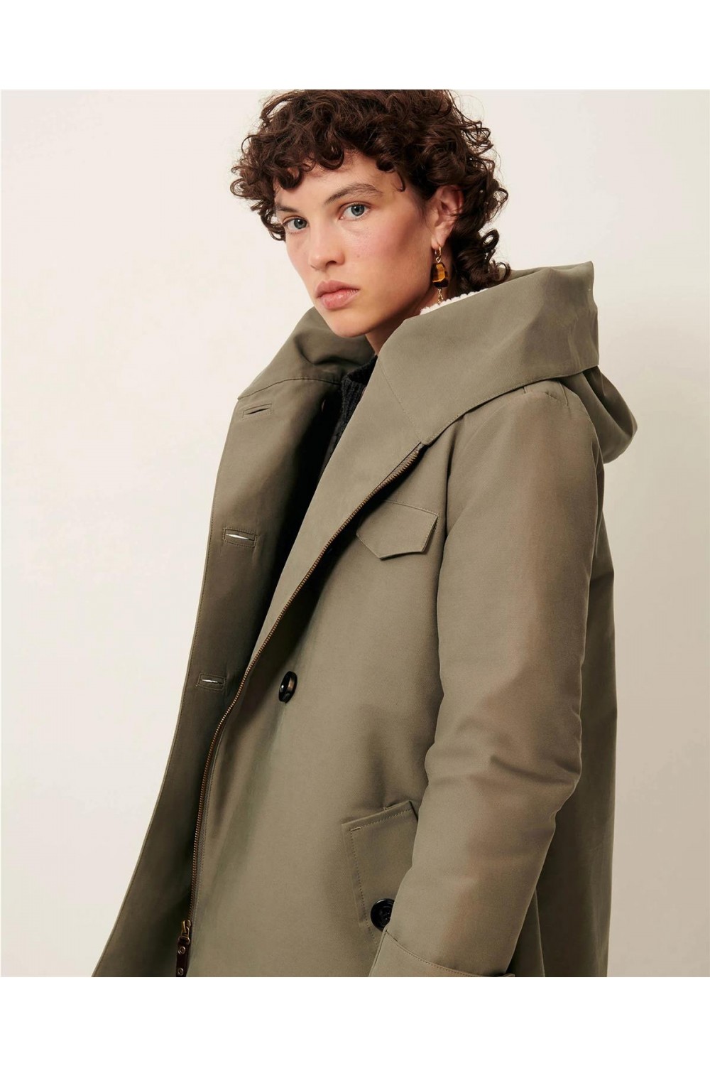 Cazadora trench de mujer Sandison... Cazadora trench de mujer Sandison...