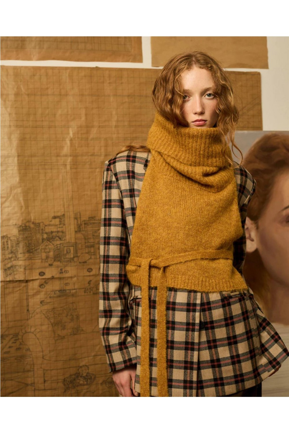 Cuello de lana de mujer... 2