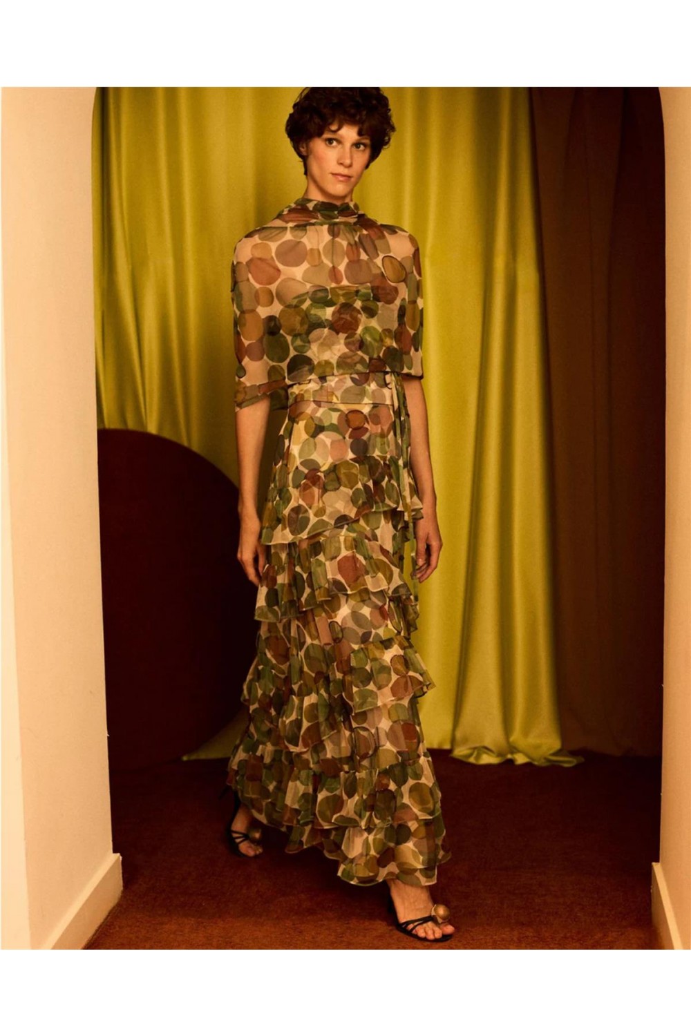 Falda larga de mujer círculos Is... Falda larga de mujer círculos Is...