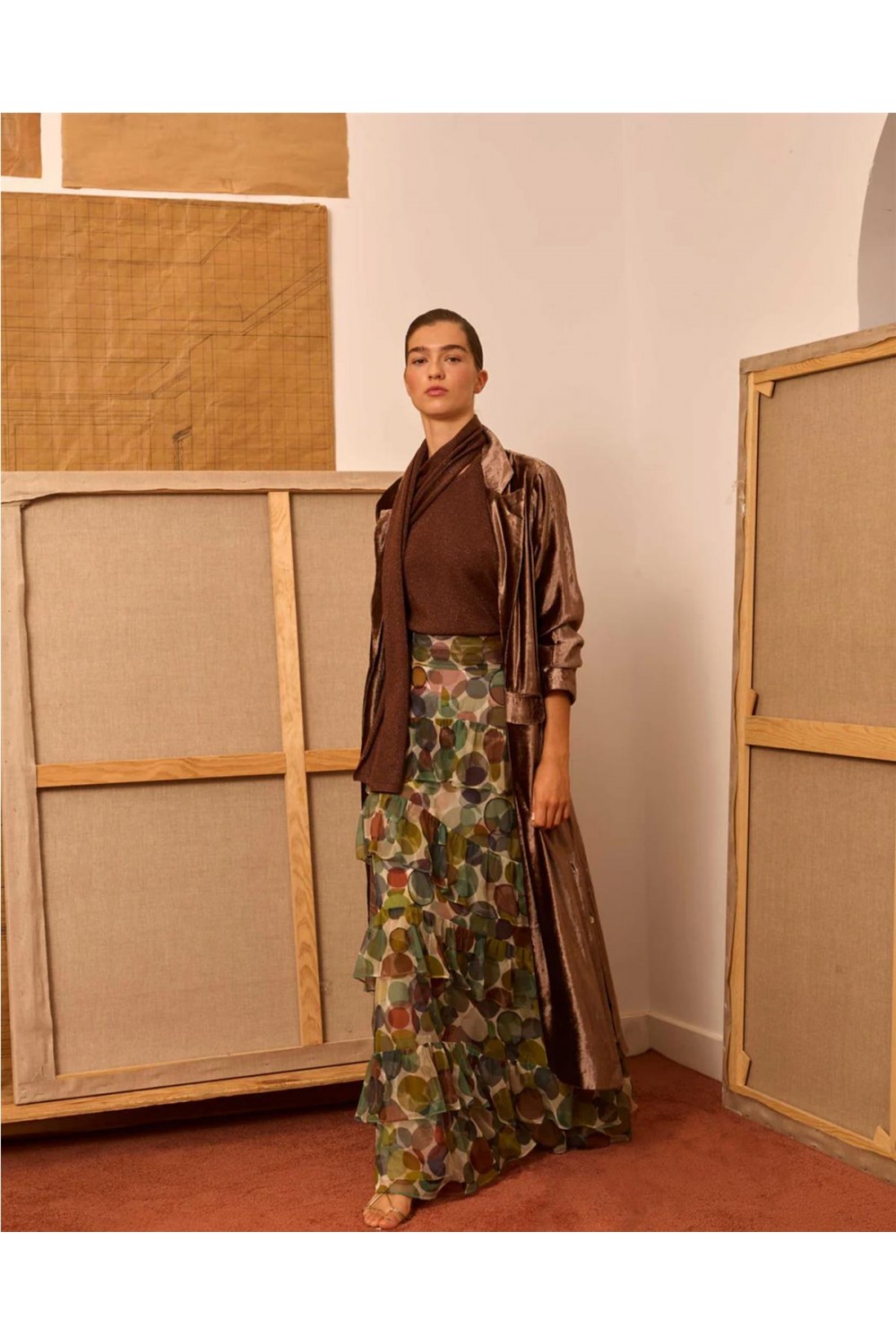 Falda larga de mujer círculos Is... Falda larga de mujer círculos Is...