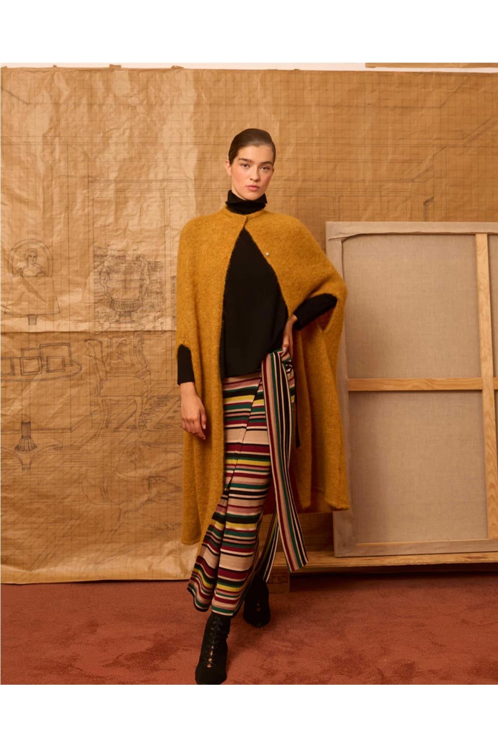 Falda larga de mujer multirayas Is... Falda larga de mujer multirayas Is...