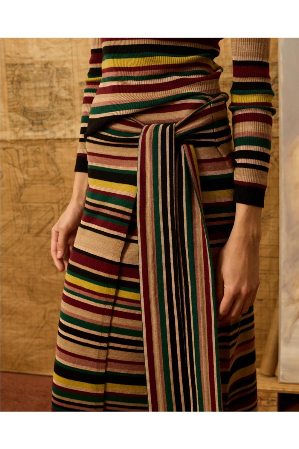 Falda larga de mujer multirayas Is... Falda larga de mujer multirayas Is...