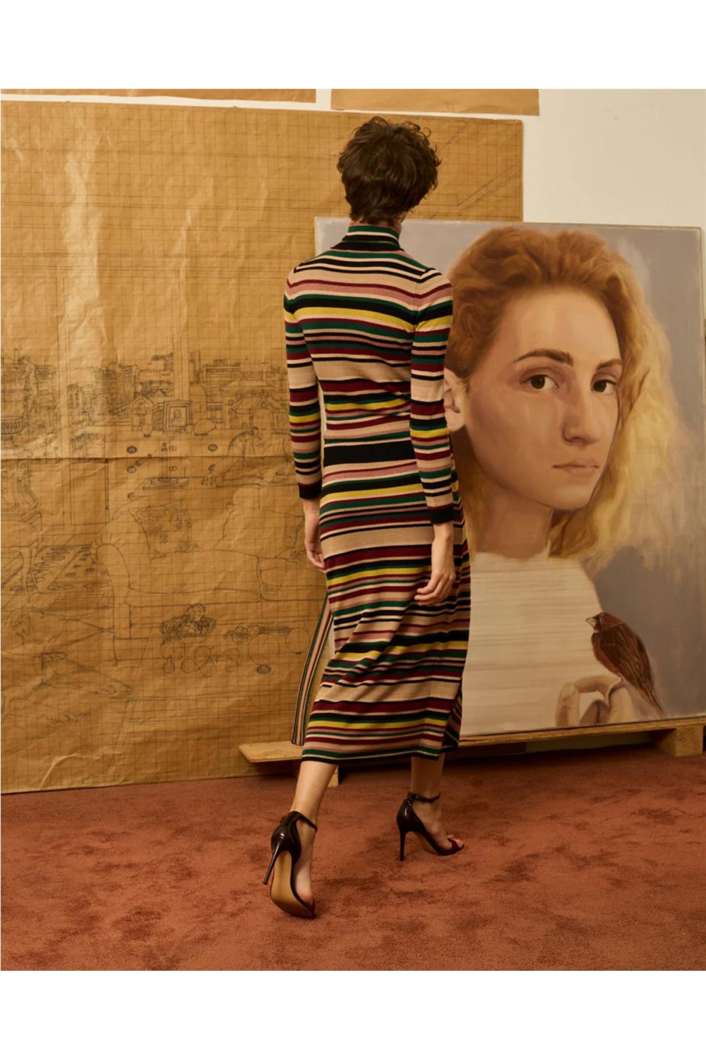 Falda larga de mujer multirayas Is... Falda larga de mujer multirayas Is...