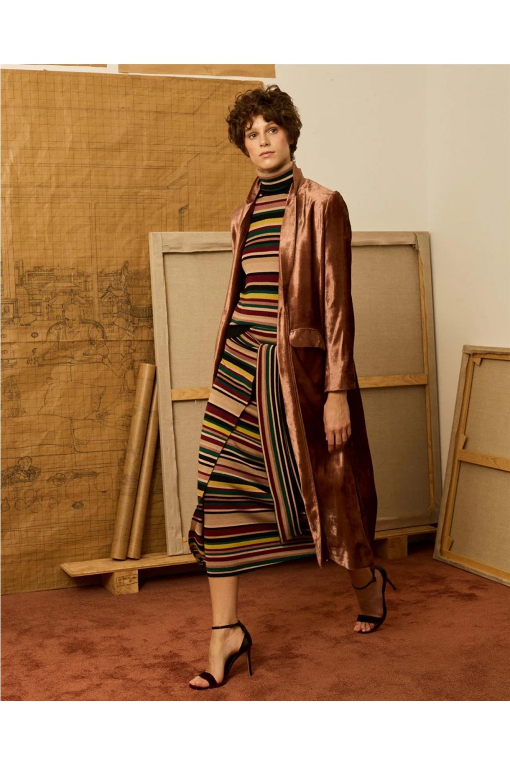 Falda larga de mujer multirayas Is... Falda larga de mujer multirayas Is...