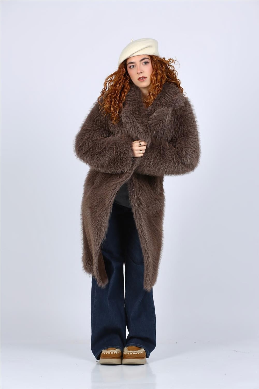 Abrigo de mujer de pelo...