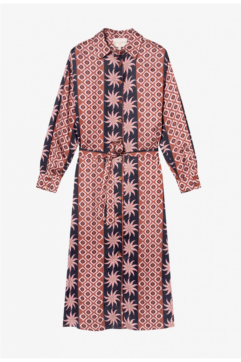 Vestido camisero largo de...