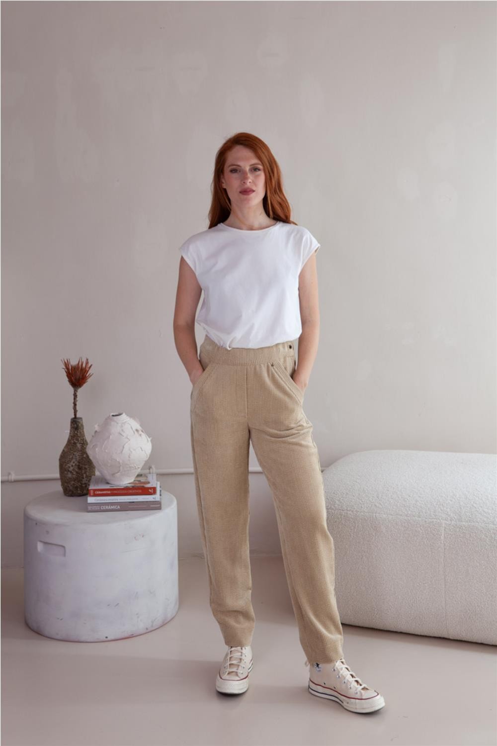 Pantalón de pana de mujer...