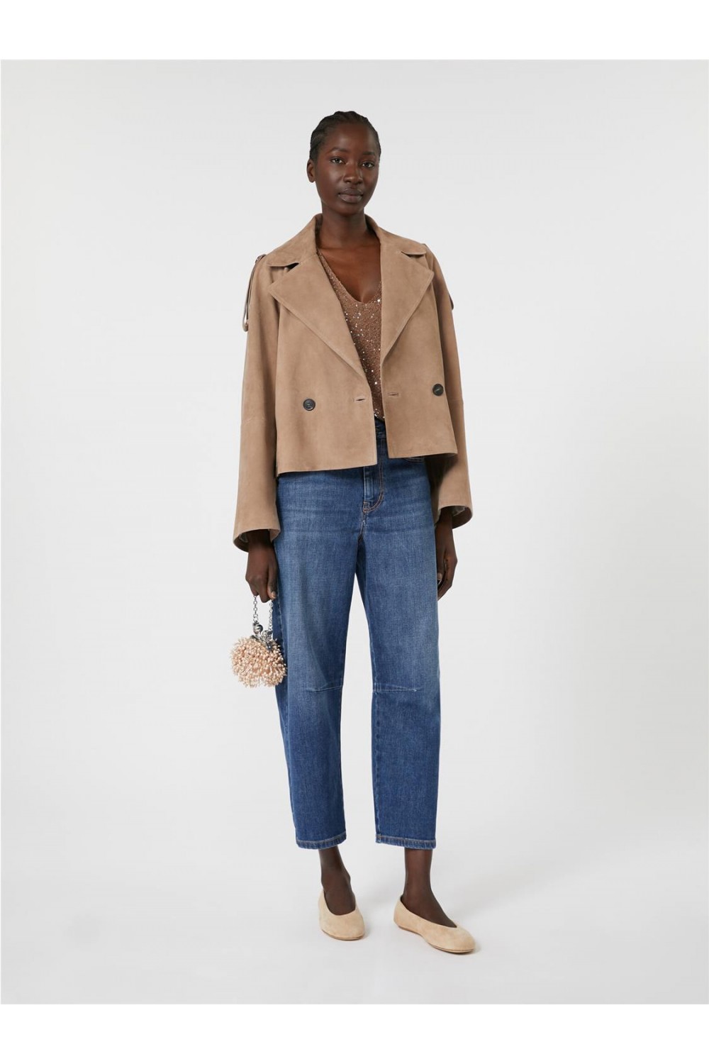 Abrigo corto de mujer Maga...