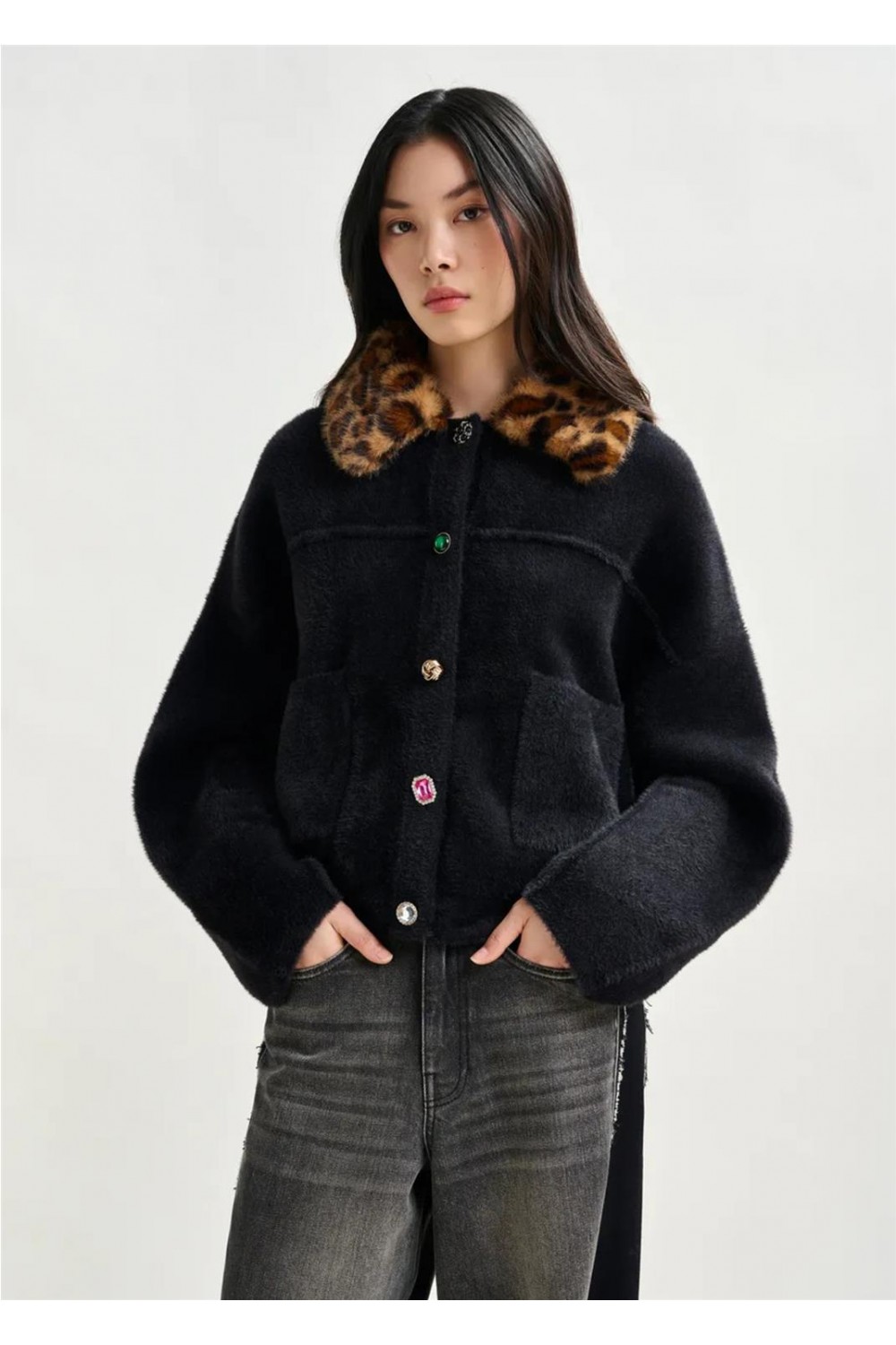 Cazadora de punto de mujer...