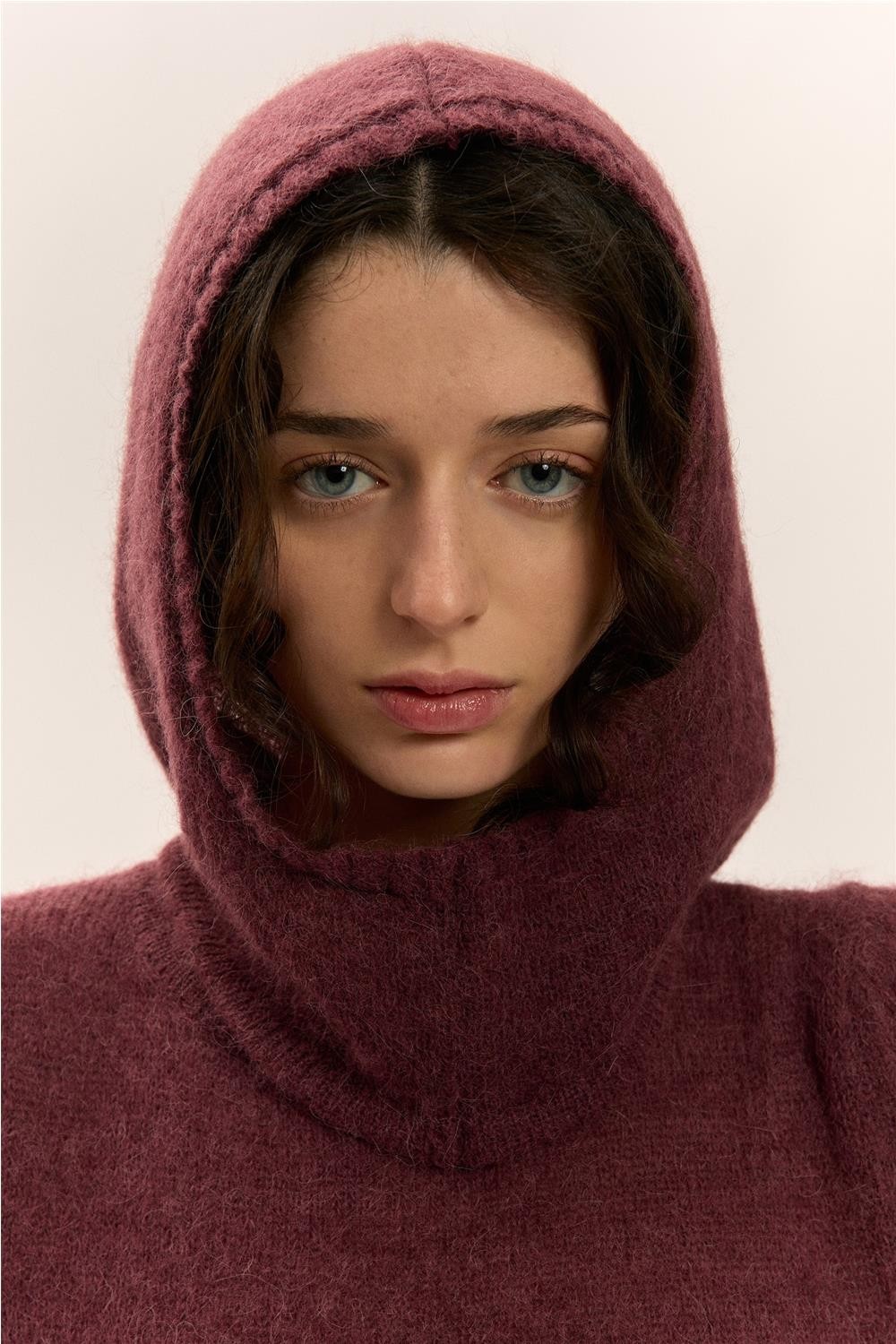 Balaclava de punto de mujer...