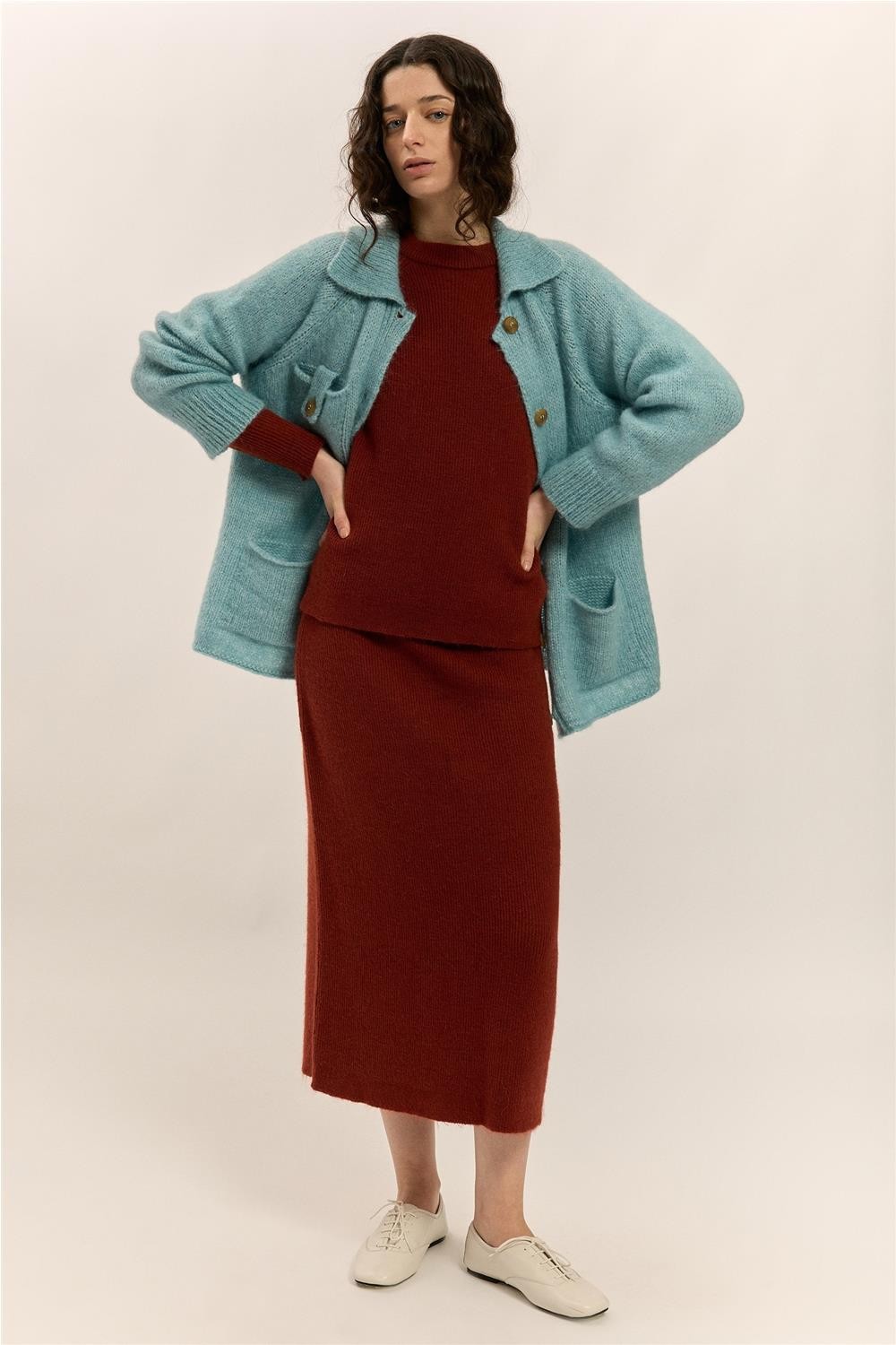 Chaqueta de punto larga de... 2