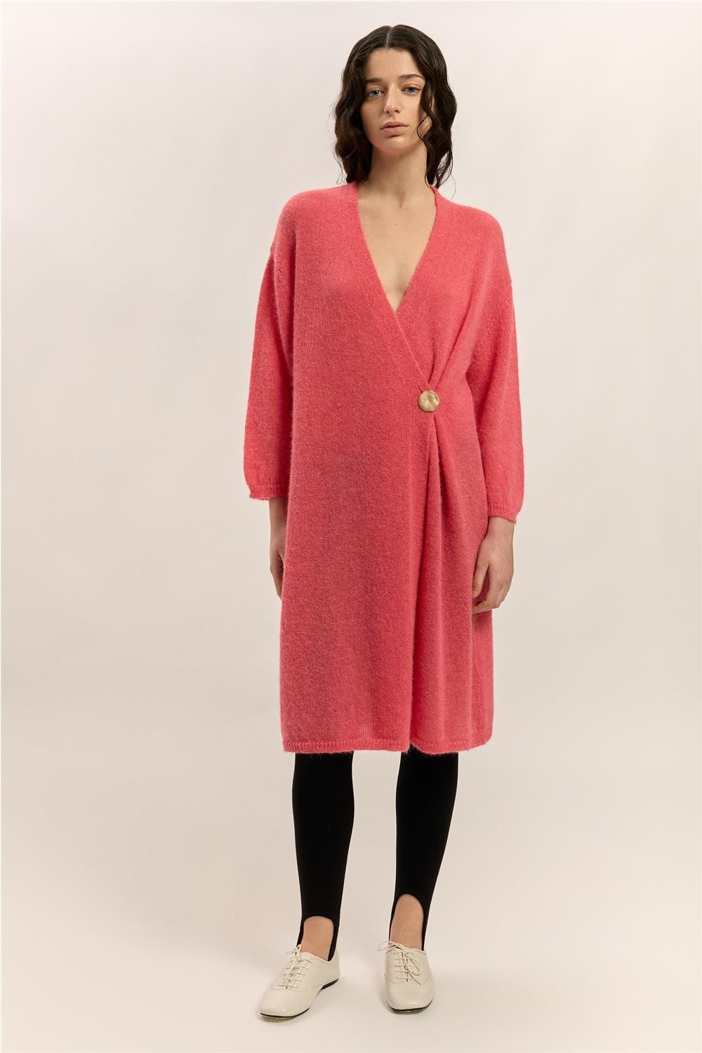 Chaqueta de punto larga de...