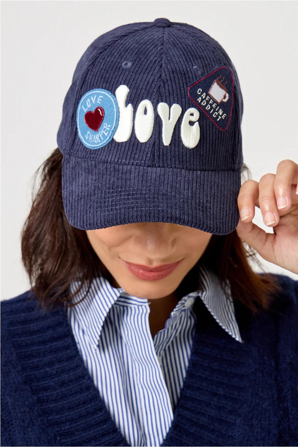 Gorra de pana de mujer Love...