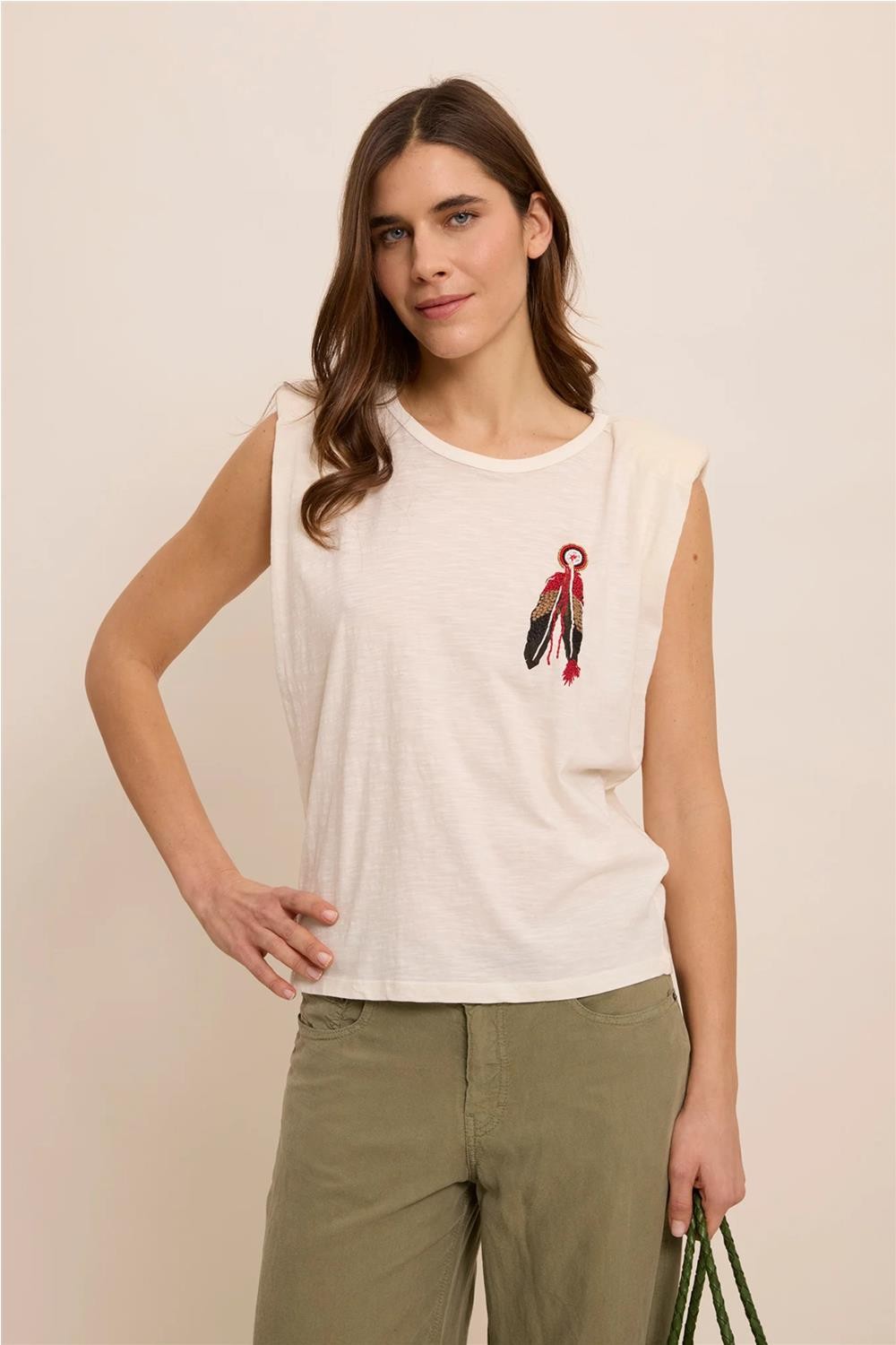 Camiseta de mujer plumas... 2