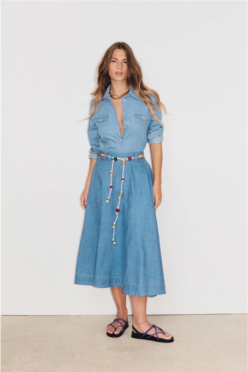 Falda midi de mujer HELENE...