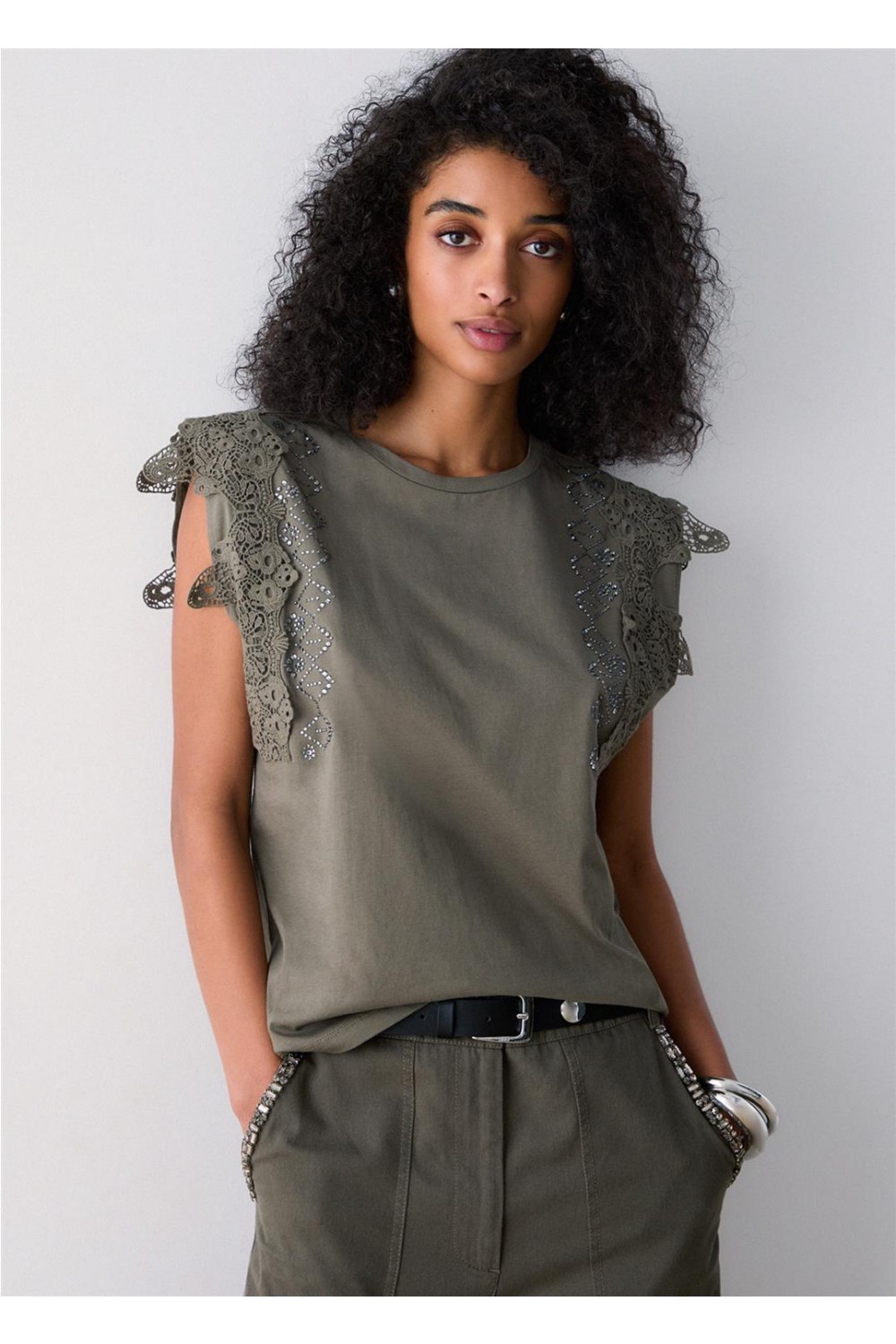 Camisa de mujer macramé Liu...