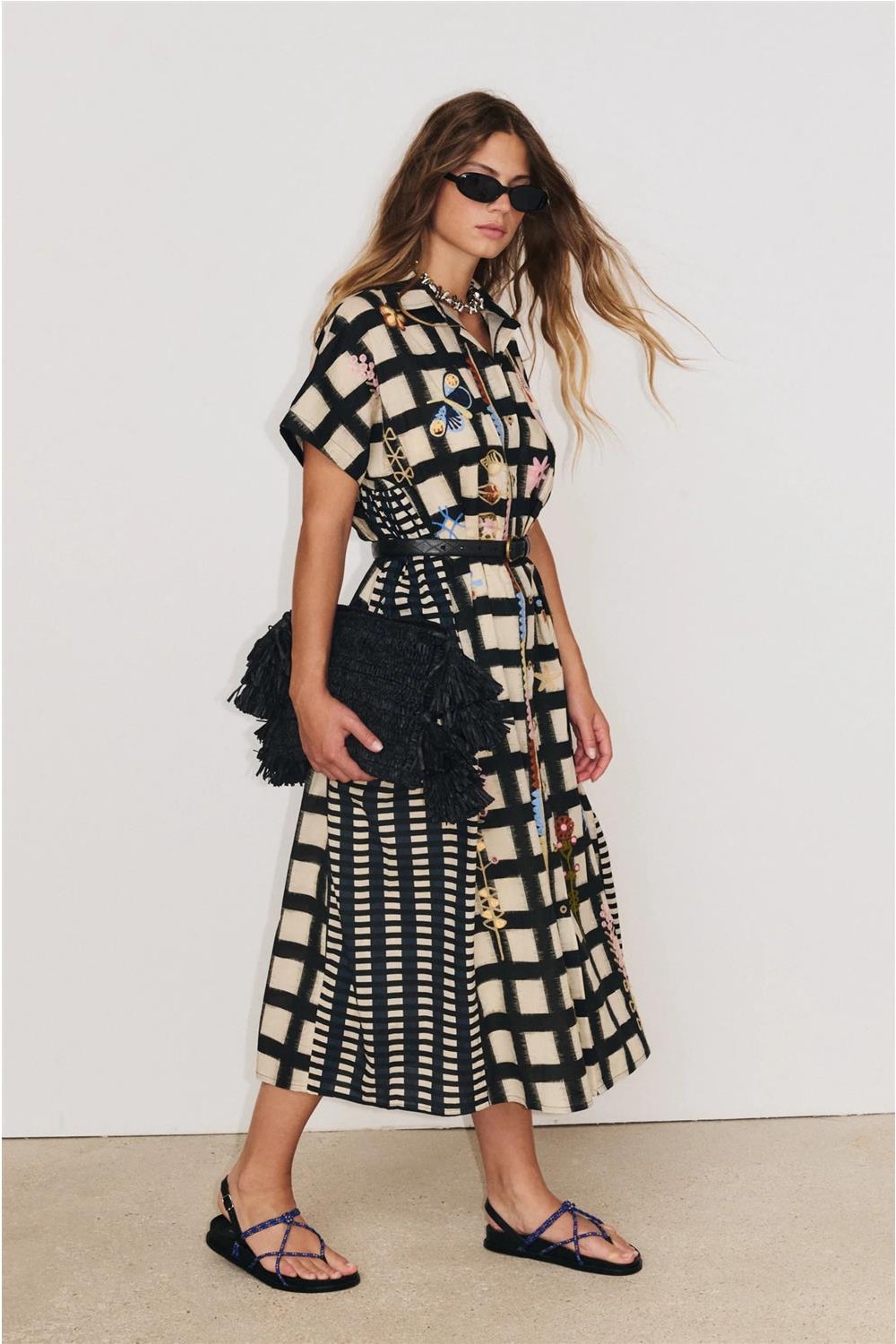 Vestido camisero largo de... 2