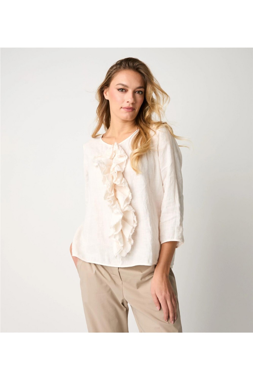 Blusa de mujer rouches...