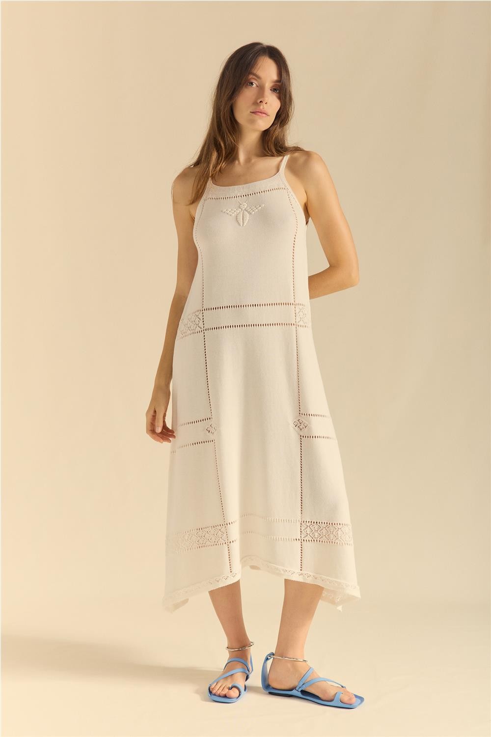 Vestido midi de punto de...