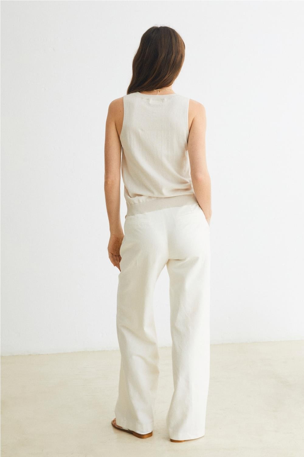 Pantalón sastrero Florida ese O ese Talla 34 Color BLANCO