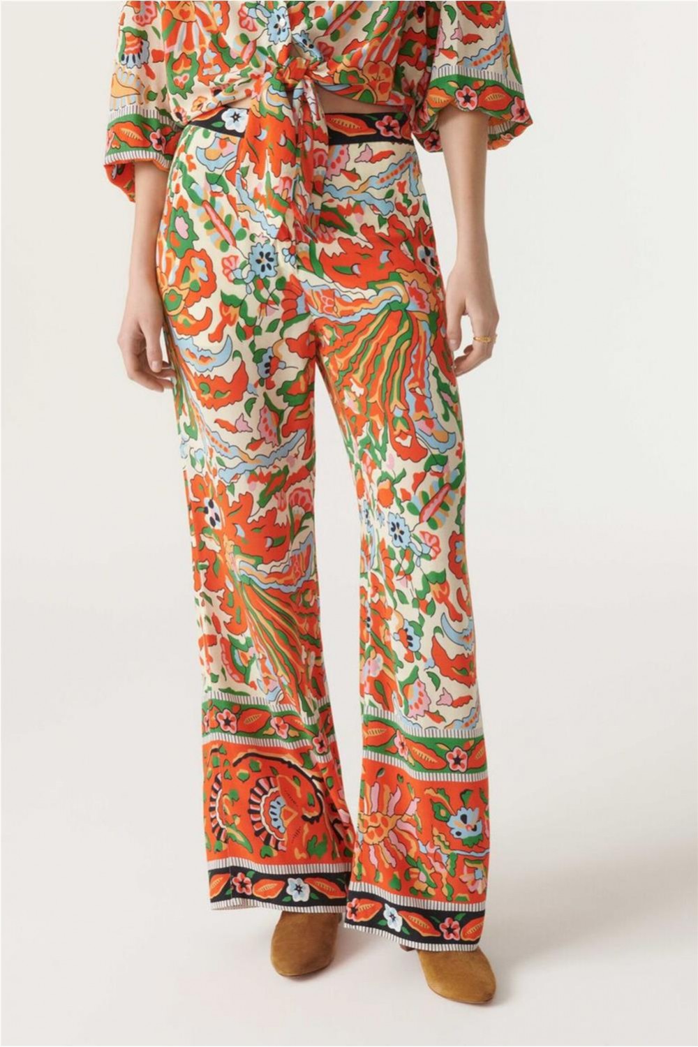 Pantalon fluido estampado floral - Stártara Shop Tienda online