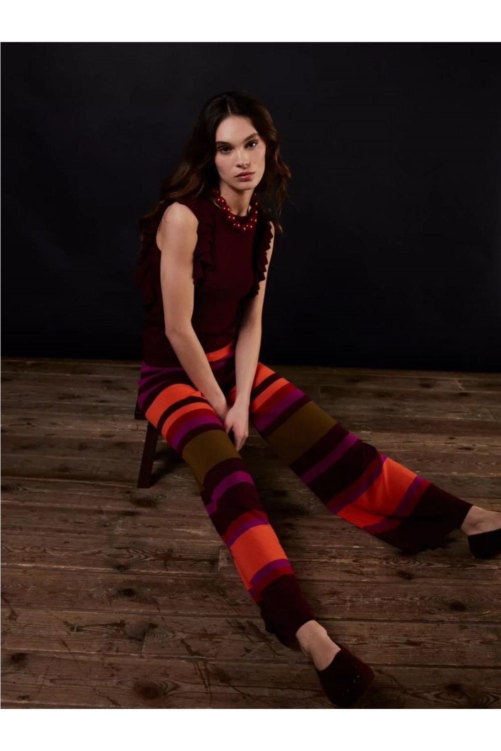 Pantalon de punto de mujer...